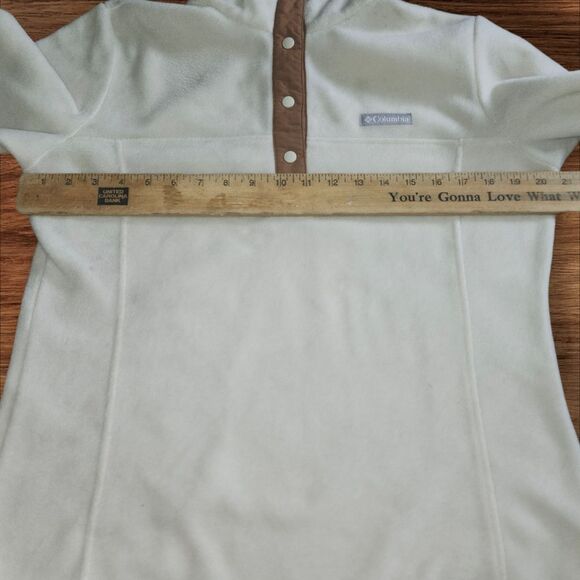 Columbia Cream Benton Spring Half Snap Fleece Pullover. Sz. M - Picture 5 of 8